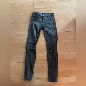 Hudson ripped green jeans